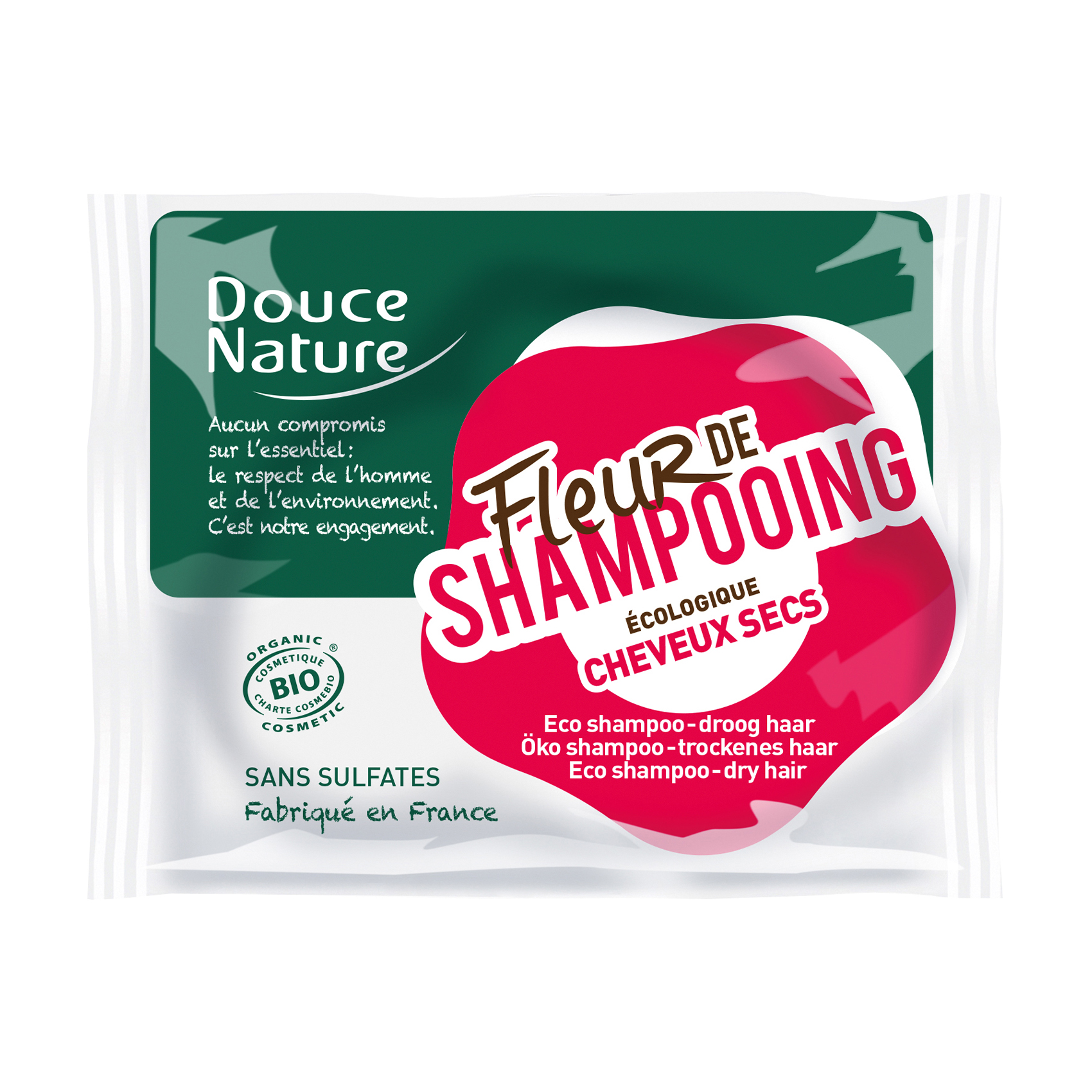 Уцінка! Твердий шампунь Douce Nature Fleur De Shampooing для сухого волосся, 85 г